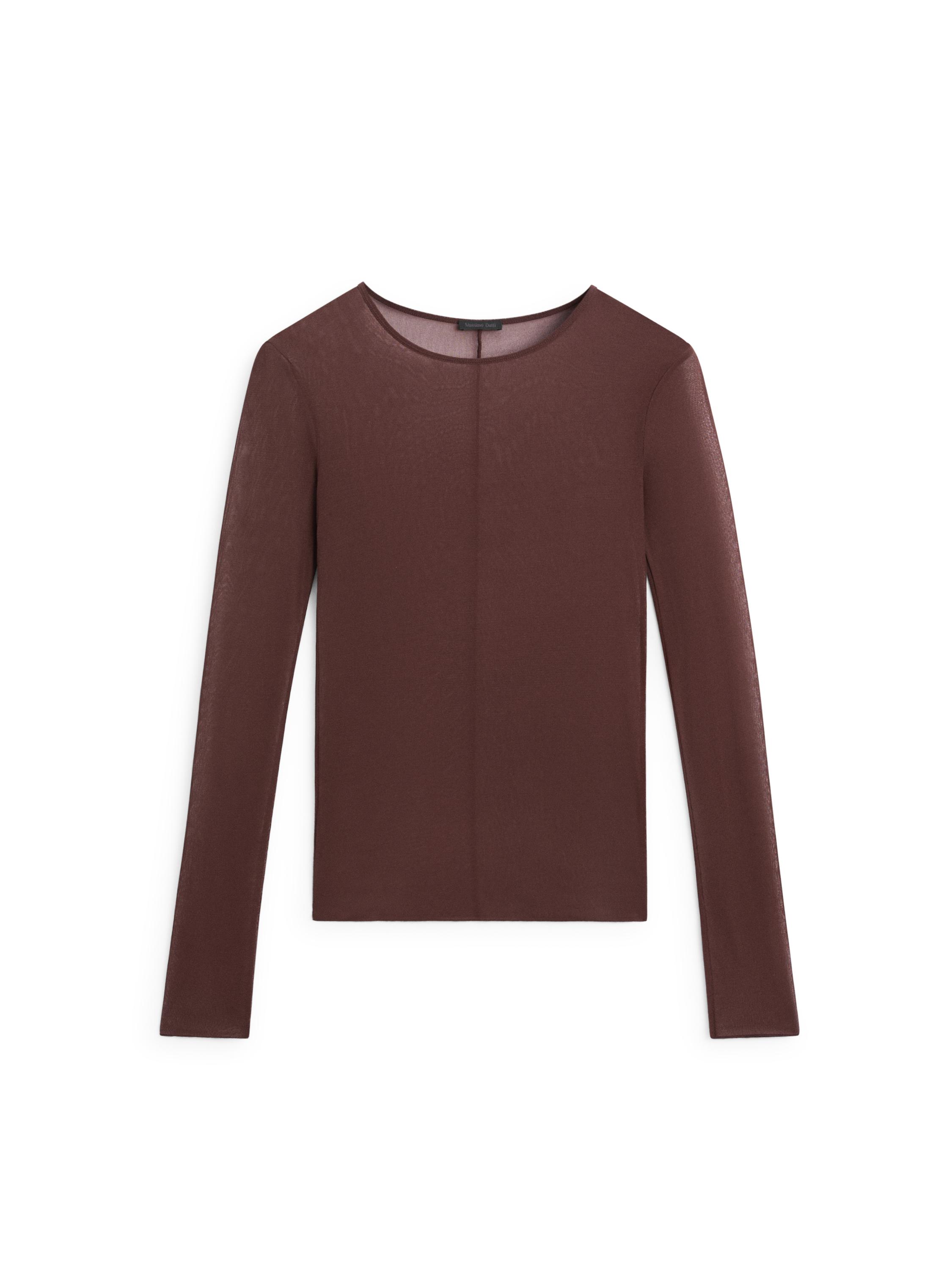 T-shirt manches longues en soie
